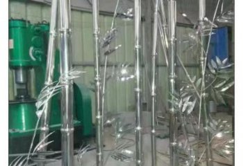 钢管竹子雕塑 异形竹类雕塑蔬 农村植物雕塑