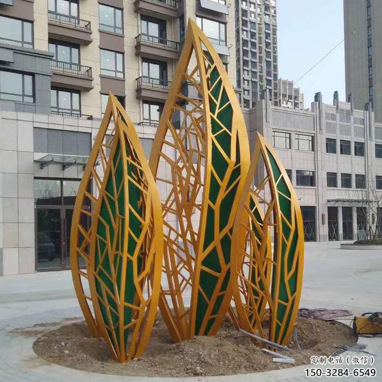步行街树叶雕塑 游乐场花卉雕塑 铸造植物雕塑 步行街树叶雕塑 游乐场花卉雕塑 铸造植物雕塑