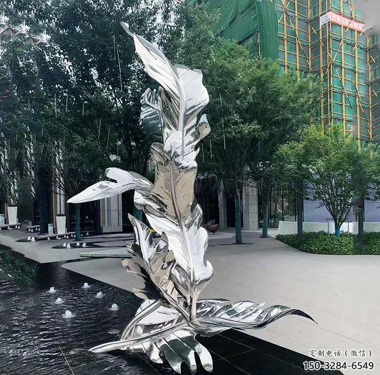 现代树叶雕塑 大型别墅区植物雕塑 镜面花卉雕塑 现代树叶雕塑 大型别墅区植物雕塑 镜面花卉雕塑