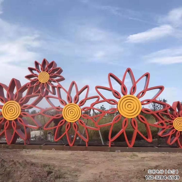 商业街向日葵雕塑 烤漆花卉雕塑 彩绘植物雕塑 商业街向日葵雕塑 烤漆花卉雕塑 彩绘植物雕塑