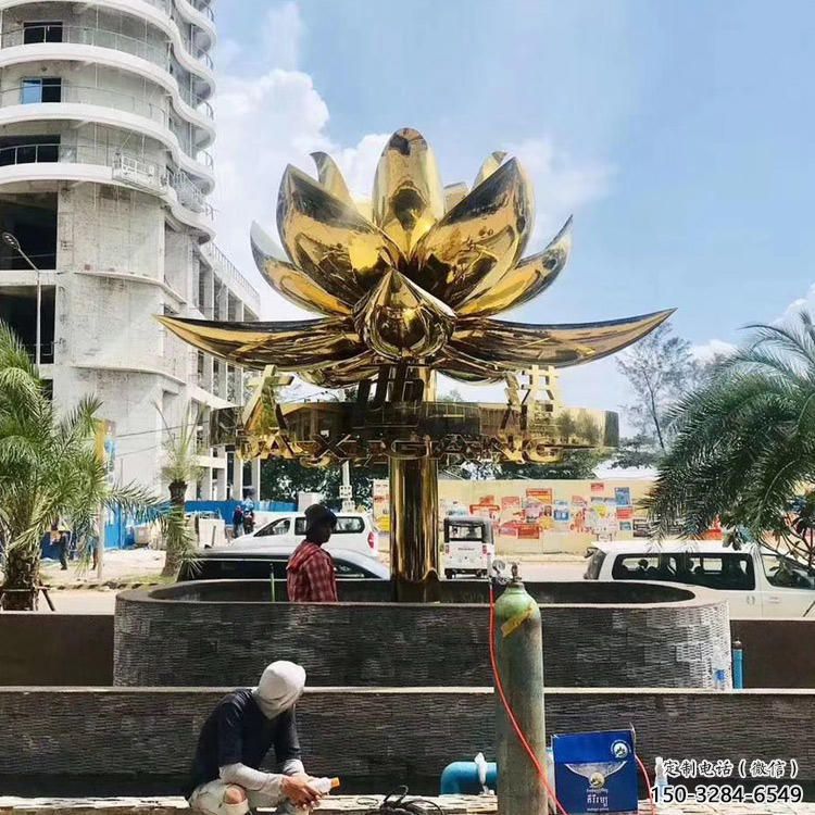 大门口紫?；ǖ袼?发光公园花卉雕塑 仿真花朵雕塑