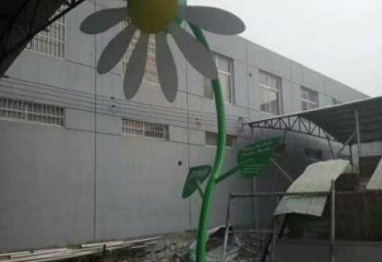 大门口向日葵雕塑 发光公园花卉雕塑 仿真花朵雕塑