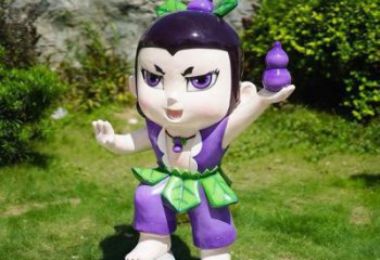 庭院葫芦娃雕塑厂 公园草地卡通雕塑 锻造动漫雕塑