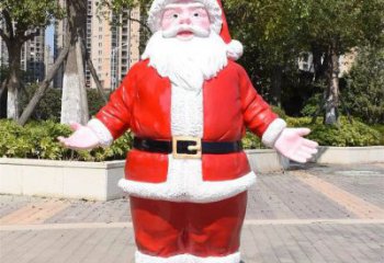 抽象圣诞老人雕塑厂 店门口彩绘雕塑 步行街摆件