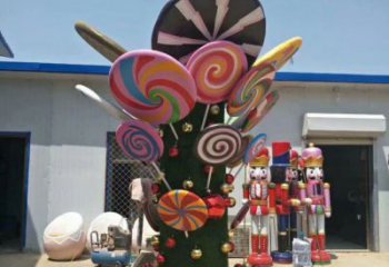 园林圣诞老人雕塑厂 城市广场雕塑 步行街摆件