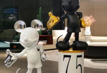 公园米奇雕塑 户外卡通雕塑 抽象动漫雕塑
