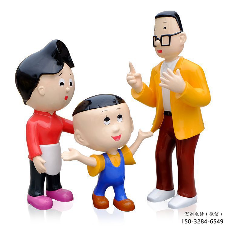 彩绘大头儿子雕塑 卡通雕塑 步行街摆件 彩绘大头儿子雕塑 卡通雕塑 步行街摆件