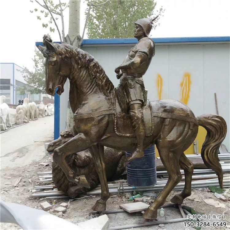 街道武士雕塑 现代景观人物雕塑 彩绘古代雕塑 街道武士雕塑 现代景观人物雕塑 彩绘古代雕塑