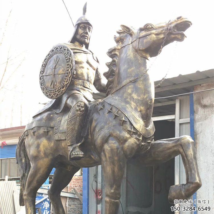 商业街武士雕塑 烤漆古代雕塑 彩绘人物雕塑 商业街武士雕塑 烤漆古代雕塑 彩绘人物雕塑