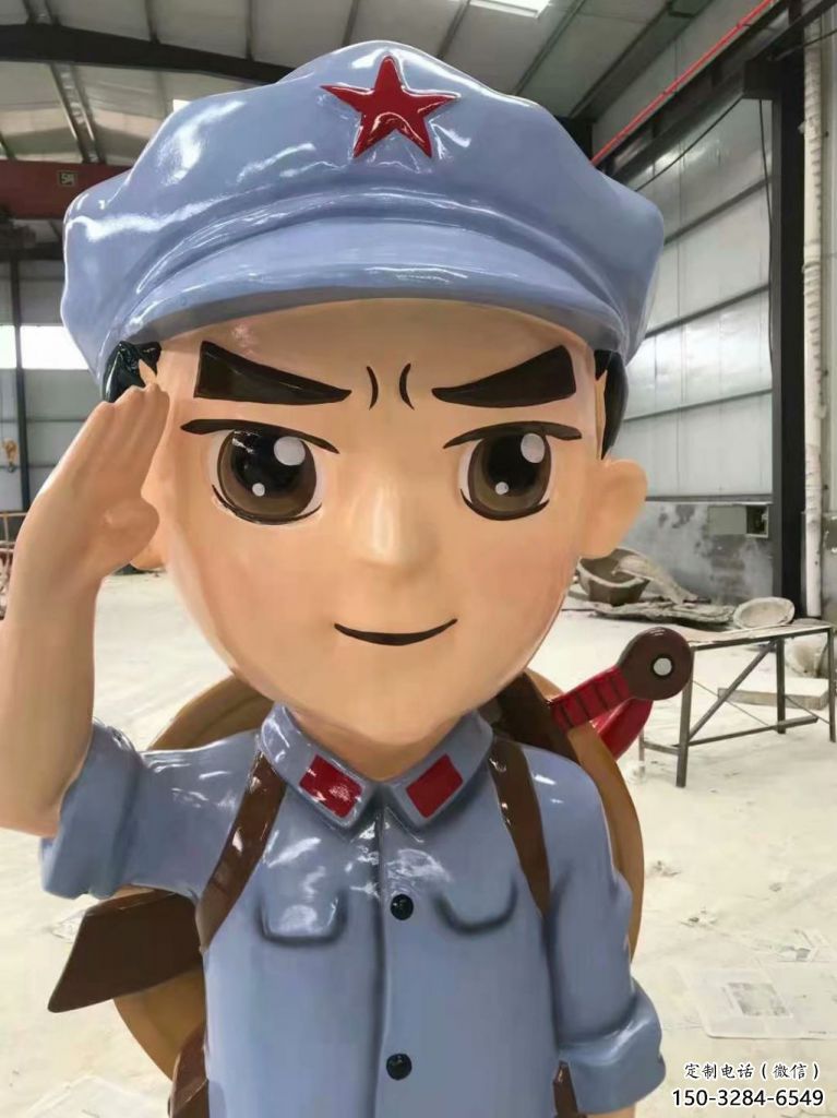 部队红军雕塑 景观美陈革命雕塑 喷漆抗战雕塑