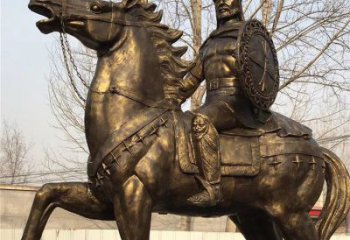 大型武士雕塑 欧式步行街人物雕塑 彩绘古代雕塑