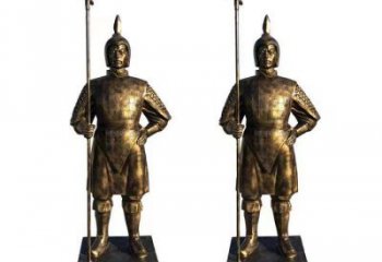 园林武士雕塑 大型古代雕塑 中式人物雕塑
