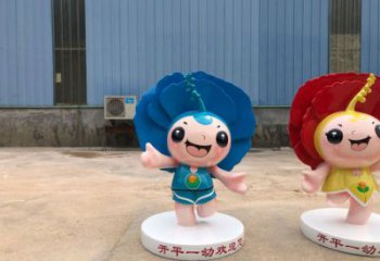 抽象娃娃雕塑 店门口彩绘雕塑 步行街摆件