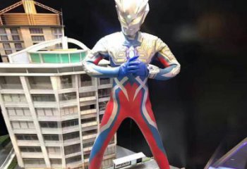 园林超人雕塑 大型卡通雕塑 中式动漫雕塑