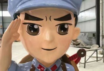 部队红军雕塑 景观美陈革命雕塑 喷漆抗战雕塑