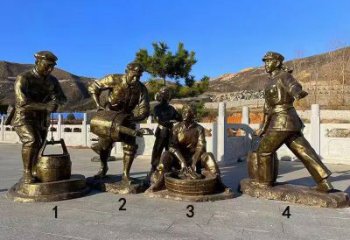 草地红军雕塑 现代校园革命雕塑 大型抗战雕塑