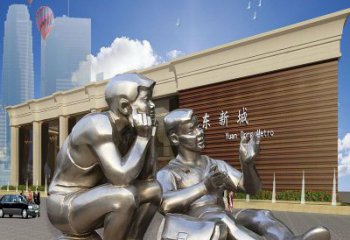 园林少先队员雕塑 风景区学生雕塑 广场小品