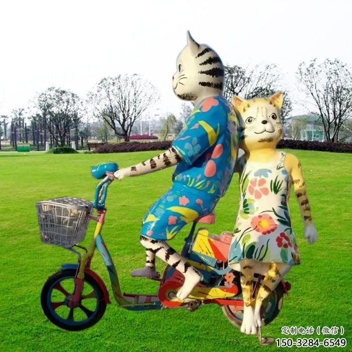 公园机器猫雕塑 酒店门口雕塑 彩绘摆件