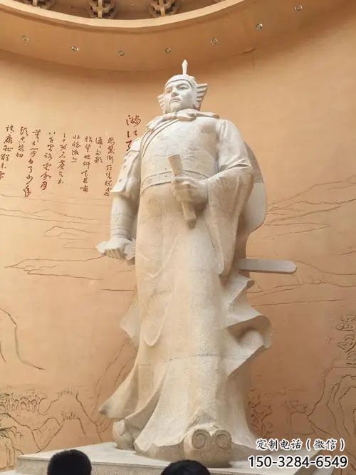 景观岳飞雕塑 彩绘名人雕塑 校园肖像雕塑 景观岳飞雕塑 彩绘名人雕塑 校园肖像雕塑
