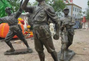 大型交警雕塑 欧式步行街士兵雕塑 彩绘军人雕塑