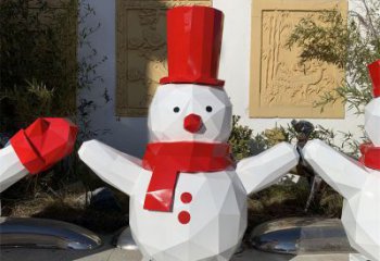 彩绘雪人雕塑厂家 大型城市雕塑 商业街摆件