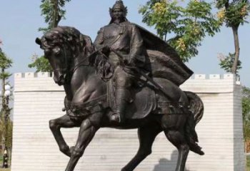仿古岳飞雕塑 草地名人雕塑 房地产肖像雕塑