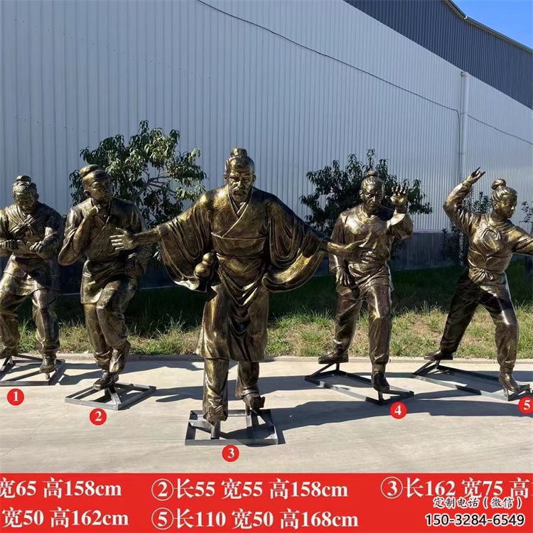 大门口华佗雕塑 青铜公园名医雕塑 仿真药王雕塑