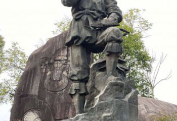 青铜鲁班雕塑 欧式步行街手艺人雕塑 大型商场木匠雕塑