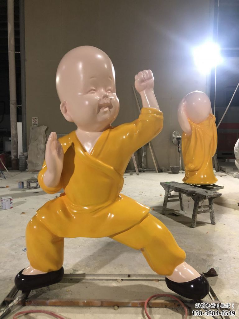 彩绘小和尚雕塑 黄铜儿童雕塑 街头肖像雕塑 彩绘小和尚雕塑 黄铜儿童雕塑 街头肖像雕塑