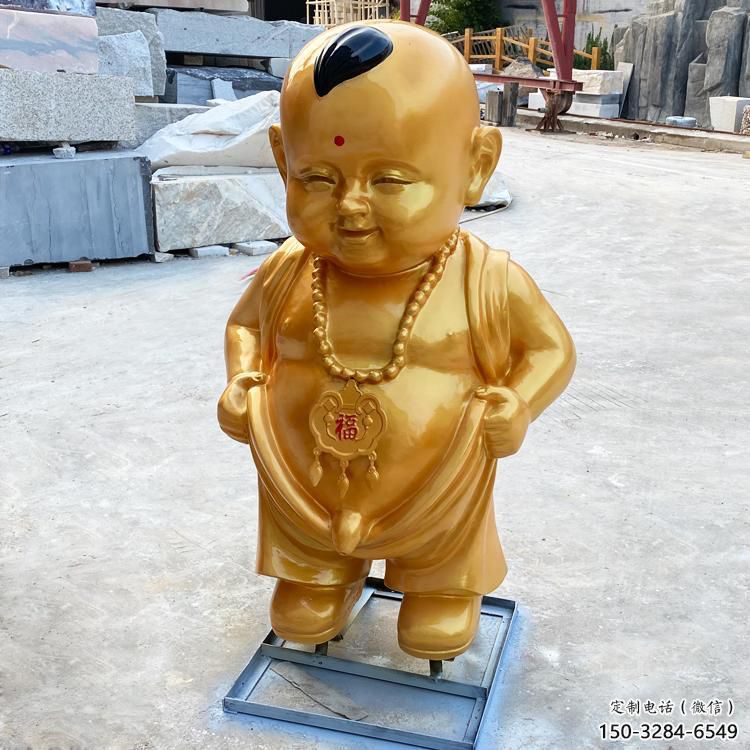 创意小和尚雕塑 铸铜儿童雕塑 公园肖像雕塑 创意小和尚雕塑 铸铜儿童雕塑 公园肖像雕塑