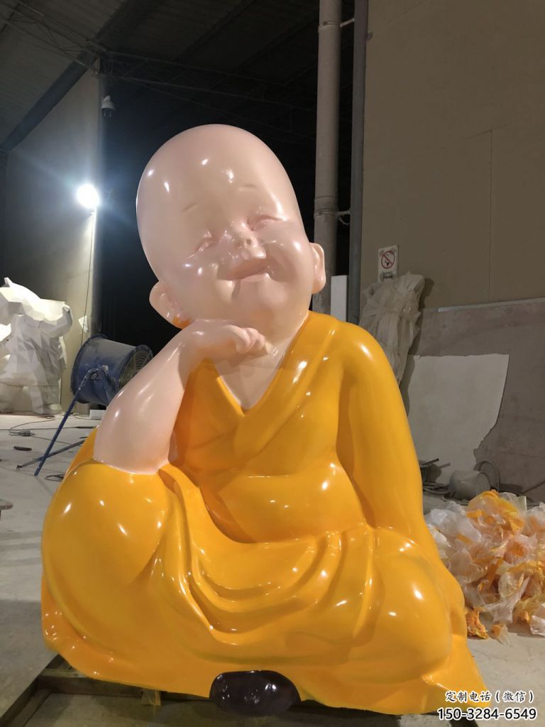 铸造小和尚雕塑 中式村口儿童雕塑 景观肖像雕塑 铸造小和尚雕塑 中式村口儿童雕塑 景观肖像雕塑