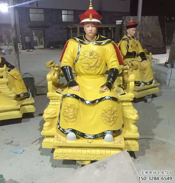 烤漆皇帝雕塑 铸铜古代雕塑 室内雕塑 烤漆皇帝雕塑 铸铜古代雕塑 室内雕塑