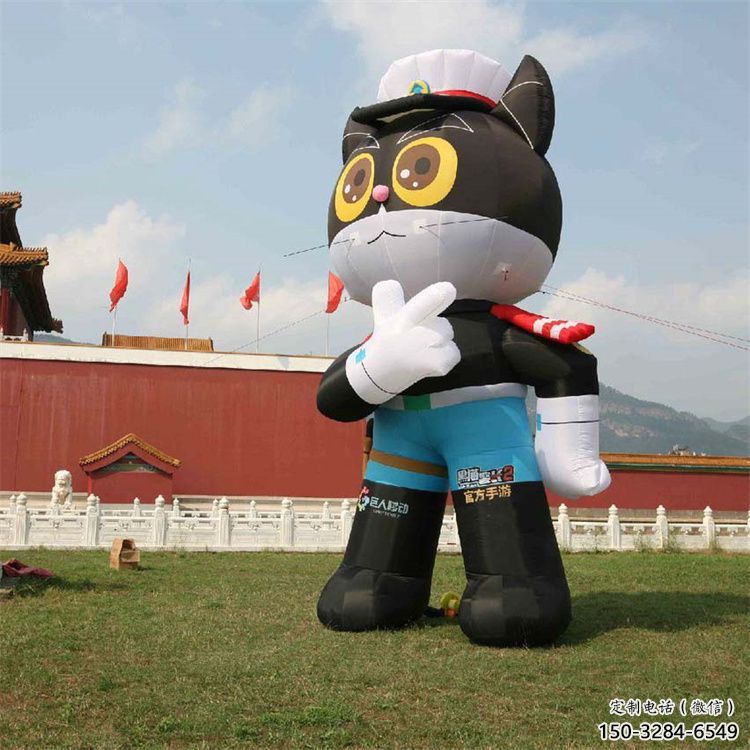 创意黑猫警长雕塑 彩绘卡通雕塑 公园雕塑 创意黑猫警长雕塑 彩绘卡通雕塑 公园雕塑