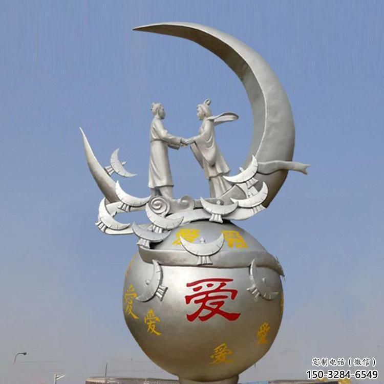 牛郎织女雕塑制作厂家，神话人物，古代人物小品