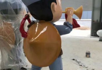 黄铜武警雕塑 镂空创意警察雕塑 别墅区战士雕塑