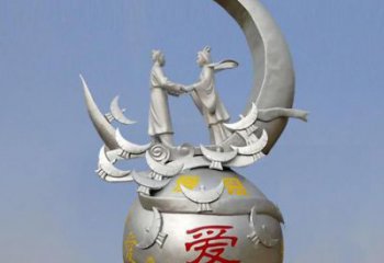 牛郎织女雕塑制作厂家，神话人物，古代人物小品