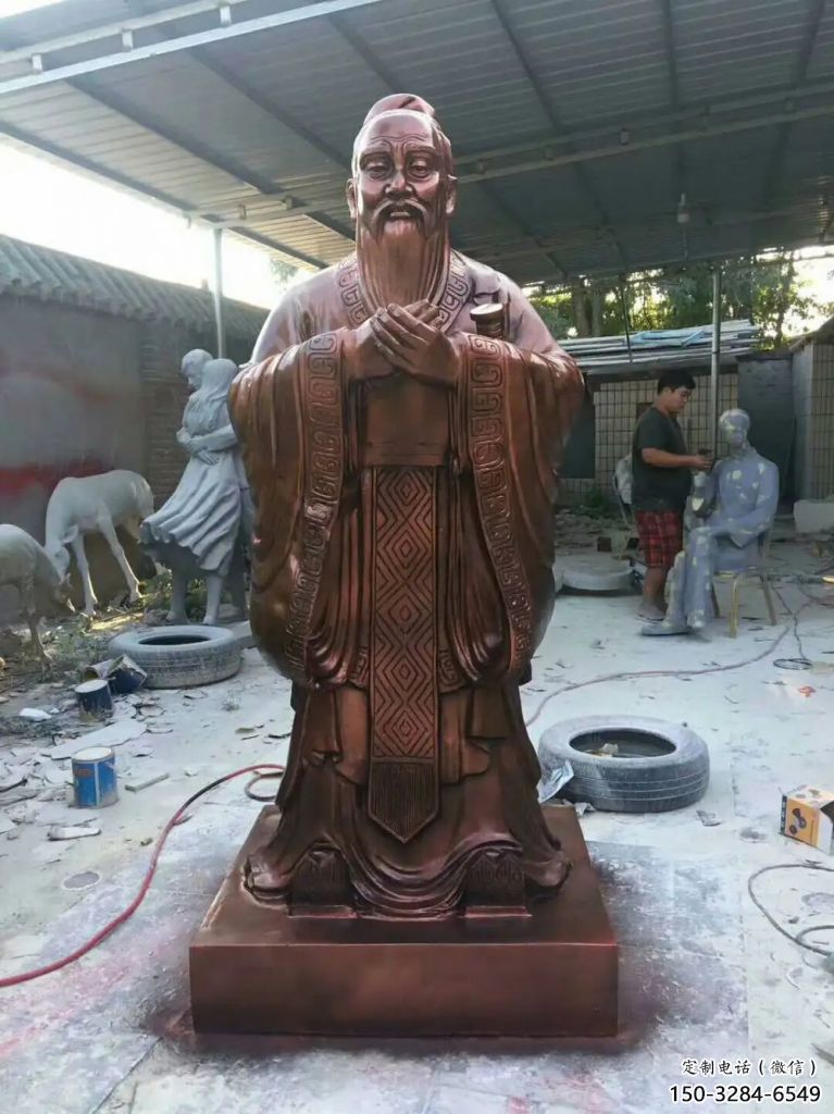 园林孔子雕塑 大型景观名人雕塑 中式古代雕塑 园林孔子雕塑 大型景观名人雕塑 中式古代雕塑