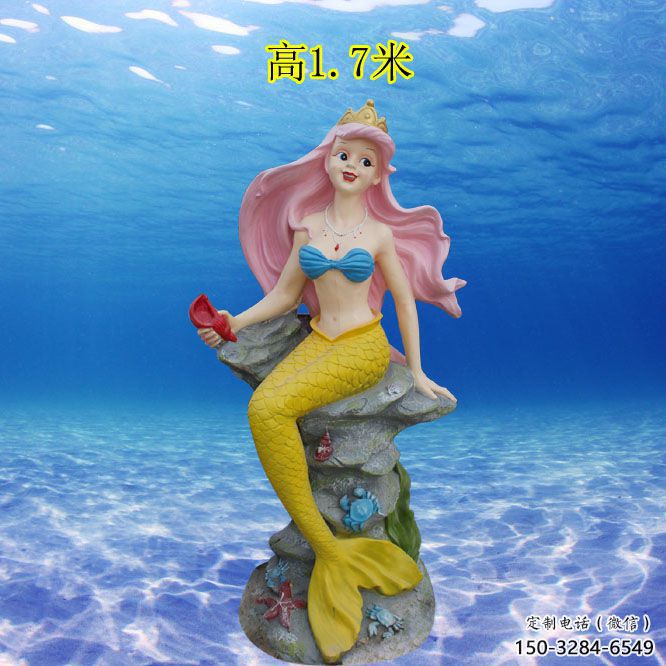 公园美人鱼雕塑 酒店门口雕塑 彩绘摆件