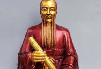广场张仲景雕塑 抽象景观药王雕塑 烤漆名医雕塑