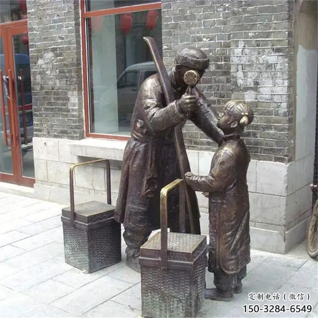 民俗货郎雕塑 酒店公园雕塑 风景区摆件