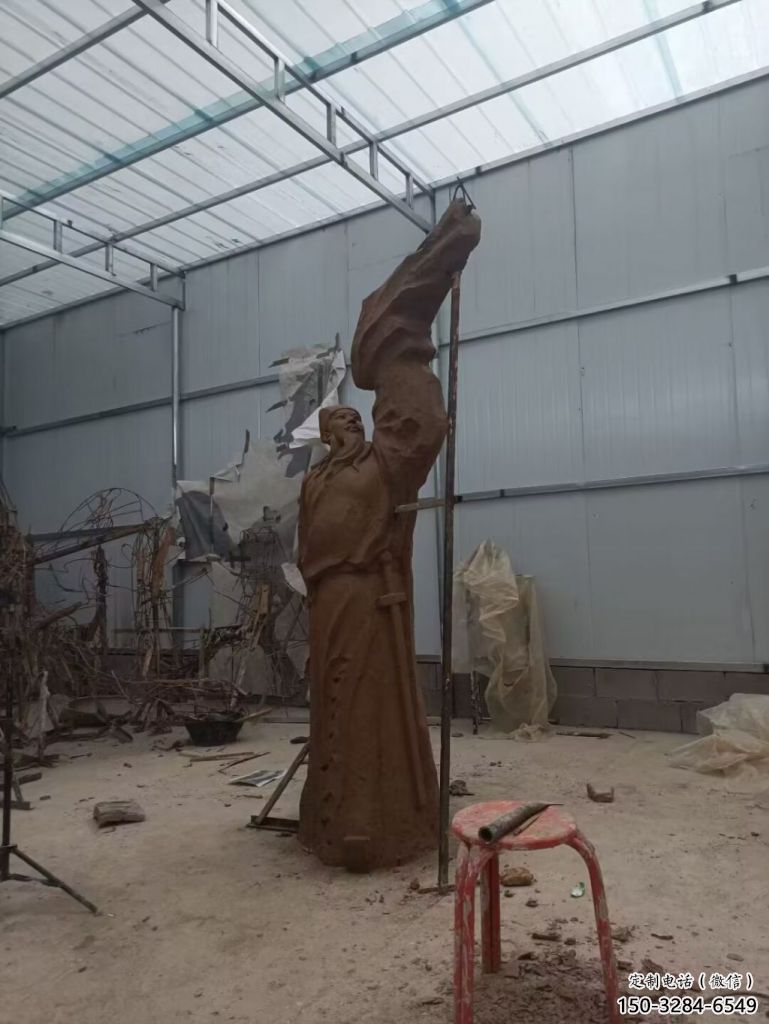 庭院李白雕塑 公园草地古代雕塑 锻造诗人雕塑