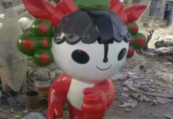 庭院福娃雕塑 公园草地体育雕塑 锻造奥运雕塑