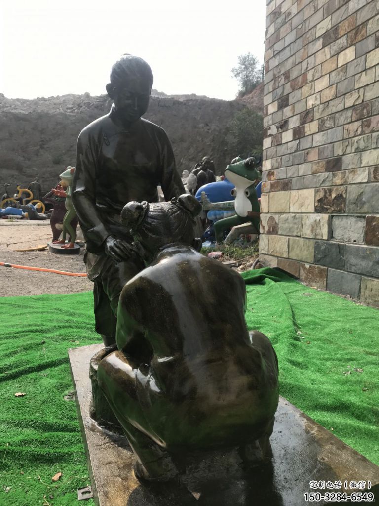 街道孝道雕塑 现代景观人物雕塑 彩绘文化雕塑 街道孝道雕塑 现代景观人物雕塑 彩绘文化雕塑