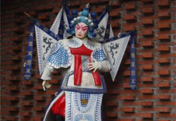 宾馆京剧雕塑 烤漆唱戏雕塑 大型唱戏雕塑