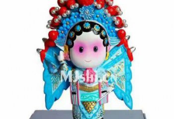 草地京剧雕塑 现代民俗雕塑 大型唱戏雕塑