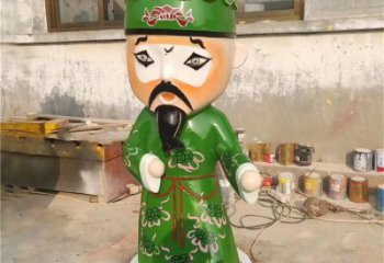 京剧雕塑 景观美陈民俗雕塑 喷漆唱戏雕塑