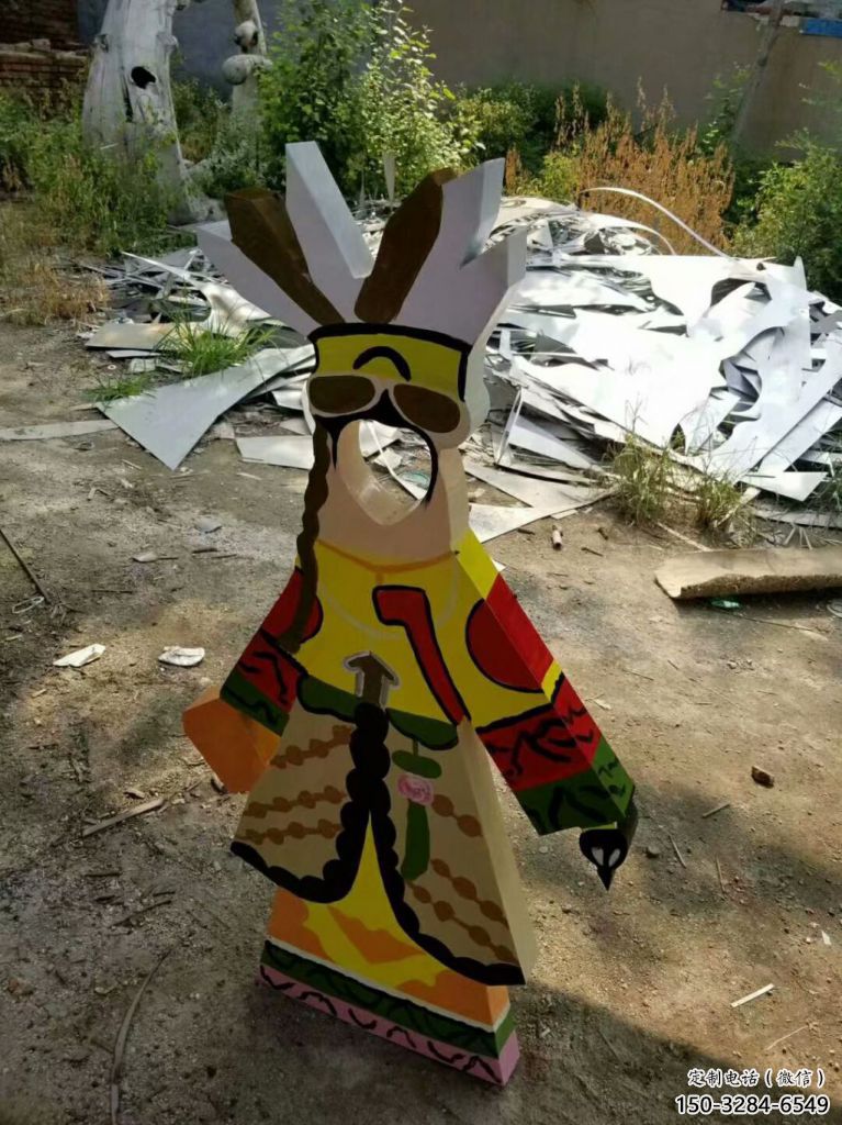街道皮影雕塑 现代传统雕塑 彩绘雕塑 街道皮影雕塑 现代传统雕塑 彩绘雕塑