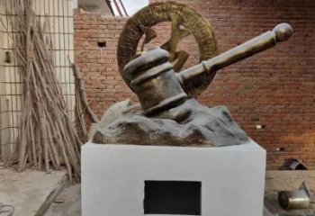 彩绘反腐雕塑 现代法治雕塑 公园倡廉雕塑