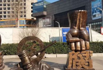 广场反腐雕塑 抽象法治雕塑 烤漆倡廉雕塑