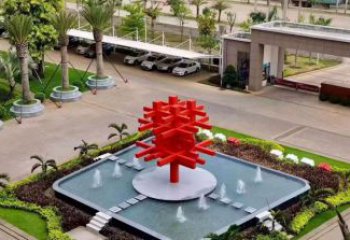灯光中国结雕塑 餐饮店雕塑 商业街文化雕塑